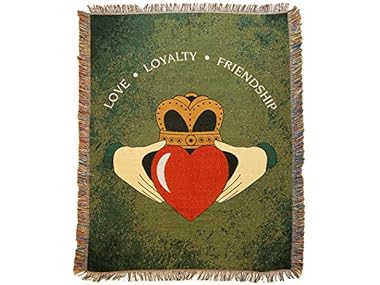 Claddagh Woven Tapestry Throw Blanket