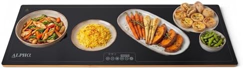 Alpha Living Warming Tray for Food – 40 Inch Glass Top Food Warmer
