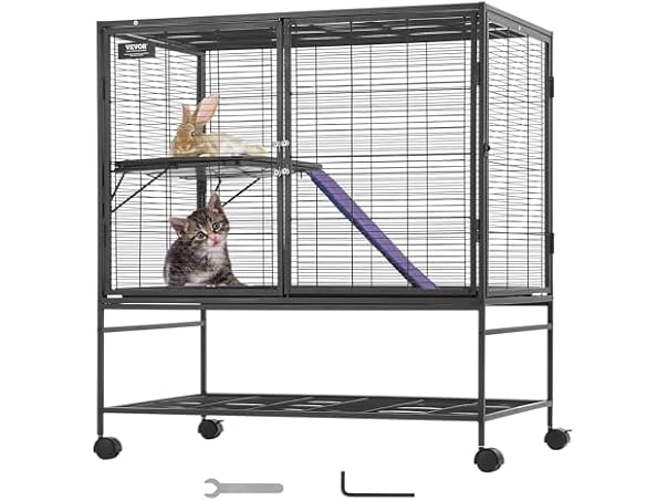 VEVOR 39" Rolling Metal Ferret Cage