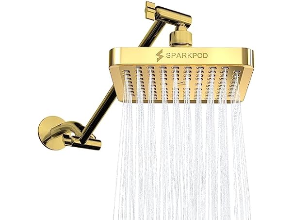 6" Square Rain Shower Head & Arm