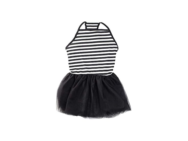 Midlee Elegant Black & White Stripe Tutu