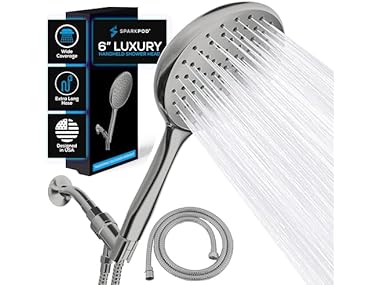 6" Handheld Shower Head w/ 6ft Hose