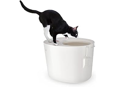 Iris Ohyama, Plastic Litter Box with Top Entr
