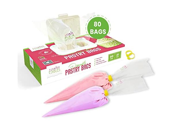 Disposable Piping Bags 21" 80-Pack