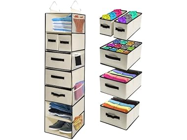 7-Shelf Closet Organizer w/ Drawers