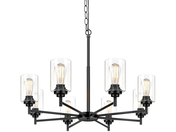 Sucolite 33.5'' 8-Light Chandelier -Choose Color
