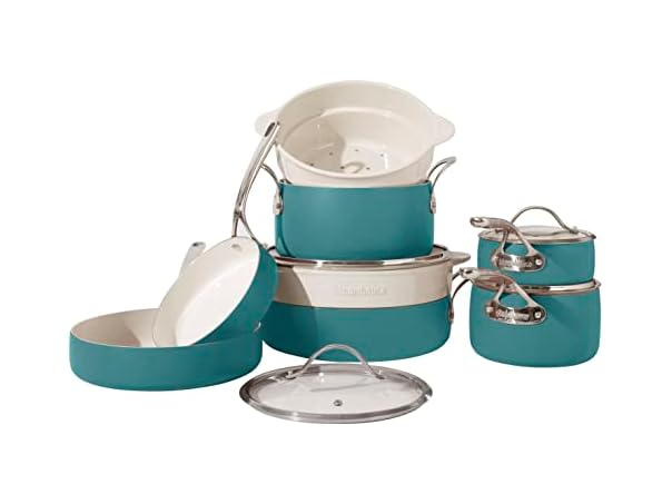 Bloomhouse 12Pc Ceramic Cookware Set