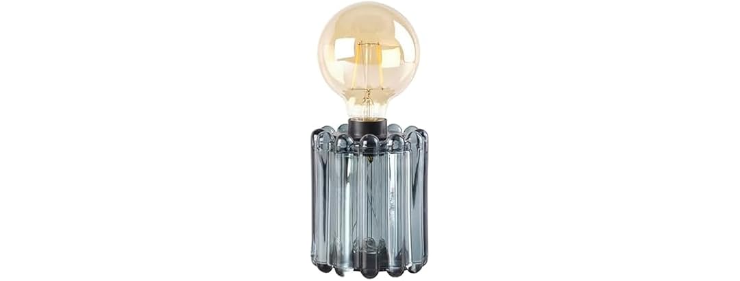 Elements Green Glass Bulb LED Lantern – Decorative Lighted Table lamp