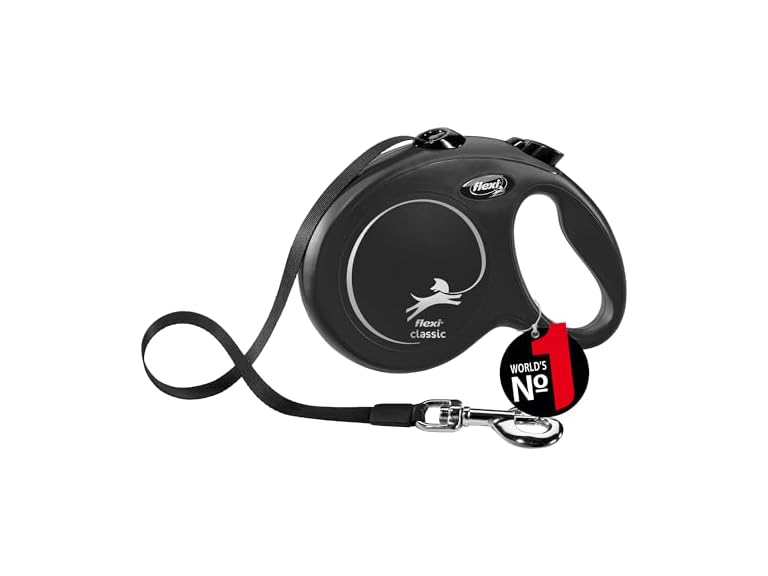 Flexi Automatic Leash New Classic L 5 M Black