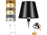 Black Shade Wireless Bottle Lamp
