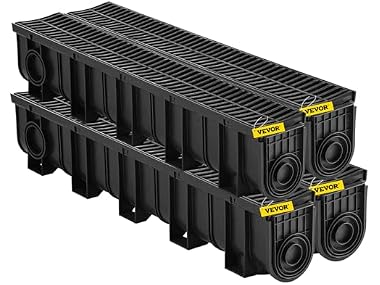 Trench Drain System, Channel Driveway-4Pack