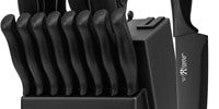 19-Piece Kitchen Knife Set w/ Block