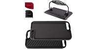 Cuisinel Cast Iron Griddle w/ Burger Press