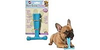 SPOT Bam-Bones Puppy T-Bone Dog Chew Toy- 6" Blue