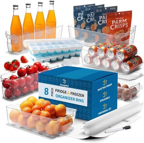 Hearth & Harbor 28 Piece Fridge Organizer Bins 