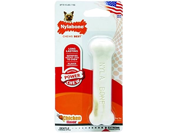 Nylabone Dura Chew Petit Chicken Flavored Bone Toy