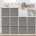 STORAGEIDEAS 11x11 Storage Bins, Set of 10 Grey