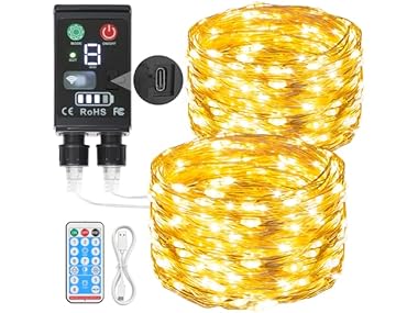 Lakumu 2-in-1 Rechargeable Fairy Lights Battery