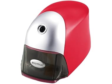 Bostitch QuietSharp Pencil Sharpener Red