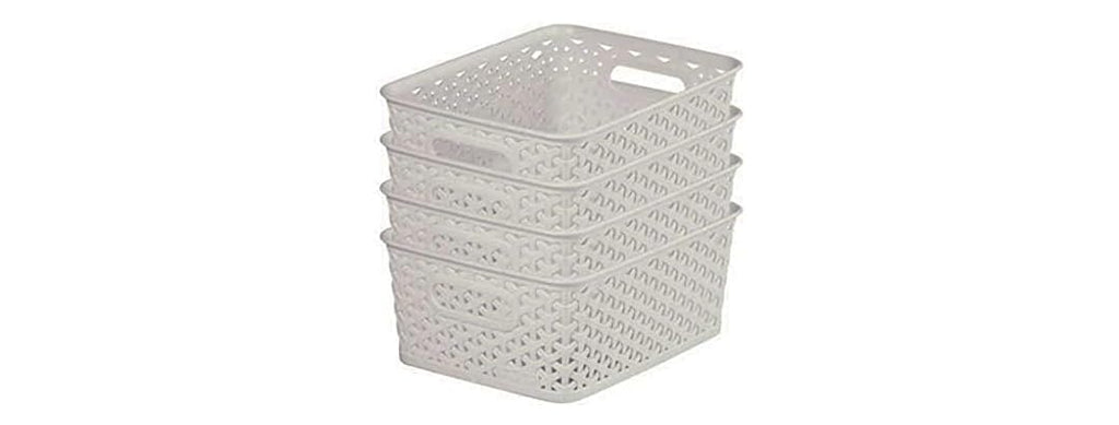Rattan Storage Baskets 4L 4-Pack