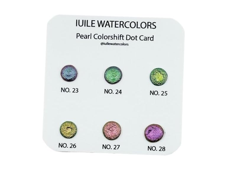 IUILE Handmade Watercolor Pearl Dot Card