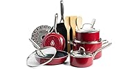 Red Volcano Textured Ceramic Nonstick Set