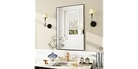 Wall Mirror, 24" X 36" Black