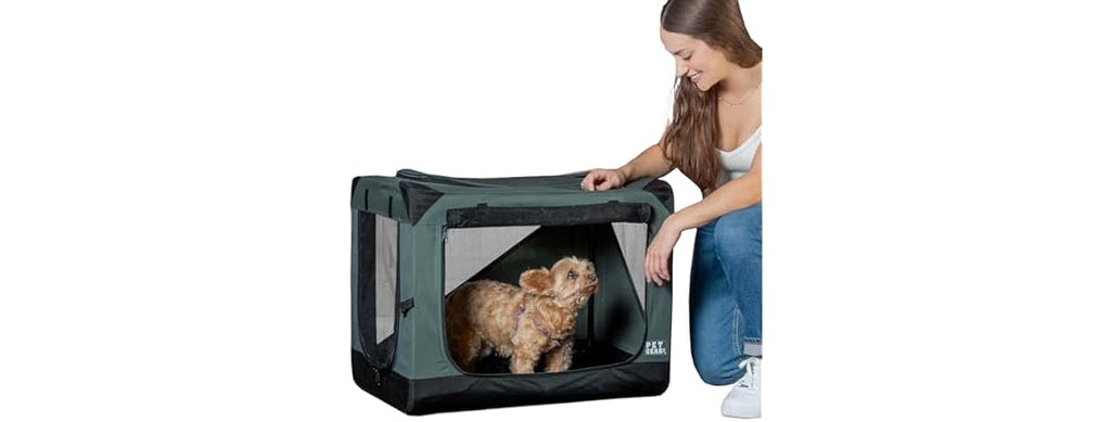Pet Gear Insta-Fold Soft Crate for Dogs, 26", Dark Cypress