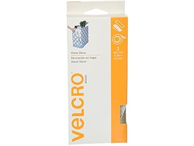 VELCRO Home Decor Tape Roll 1" x 6' White