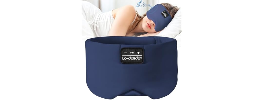 Ice Silk Sleep Mask with Bluetooth Headphones