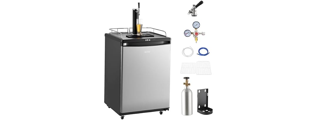 VEVOR Beer Kegerator, Single Tap Draft