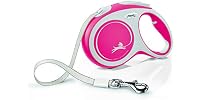 Flexi New Comfort Tape Grey & Red Retractable Dog Leash