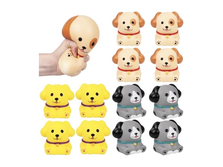 4" Squish and Stretch Dog 12ct