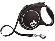 Flexi Black Design Tape Black Retractable Leash