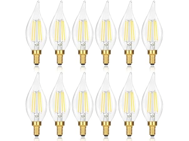 GoBright 12Pk Dimmable E12 LED Candelabra Bulbs, 60W
