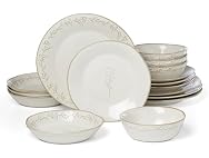 Lenox Dinnerware Set, Homespun 16-Piece Set (White, 16 Pieces)