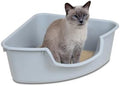 SmartCat Corner Litter Box, Gray