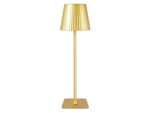 Mikasa 14.8" Gold Rechargeable LED Lamp