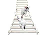 La La Pet Wood Cat Bridge Ladder Perch Hammoc