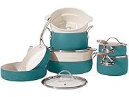 Bloomhouse 12Pc Ceramic Cookware Set