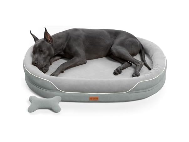 CWAWZ Light Grey XXL Orthopedic Dog Bed 53"