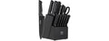 15-Piece Kitchen Knife Set w/ Block- Black