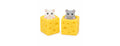 2-Pack Mystery Cheese Mouse Squishy