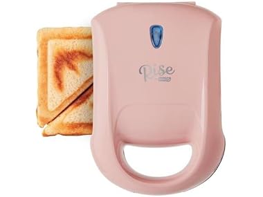 6.2 in. Metal Nonstick Surface Pink Sandwich Grill, Pink