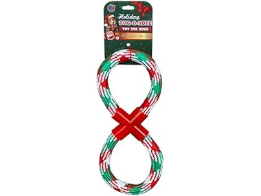 Bow Wow Pet Tug-O-Rope Holiday Dog Tug Toy
