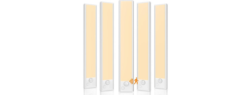 5Pk VerRon Under Cabinet Lighting Rechargeable LEDs, Warm White
