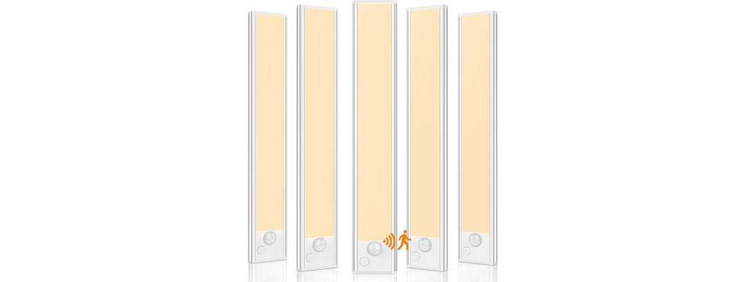 5Pk VerRon Under Cabinet Lighting Rechargeable LEDs, Warm White