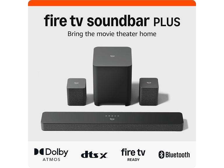 Amazon Fire TV 5.1 Soundbar Plus, Subwoofer & Surround Speakers
