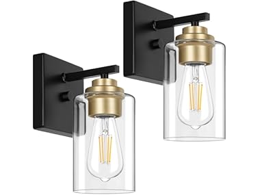 Set of 2 Wall Sconces for Bathroom -Choose Color