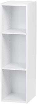 IRIS USA 3-Tier Cubby Storage Bookshelf with Adjustable Shelves